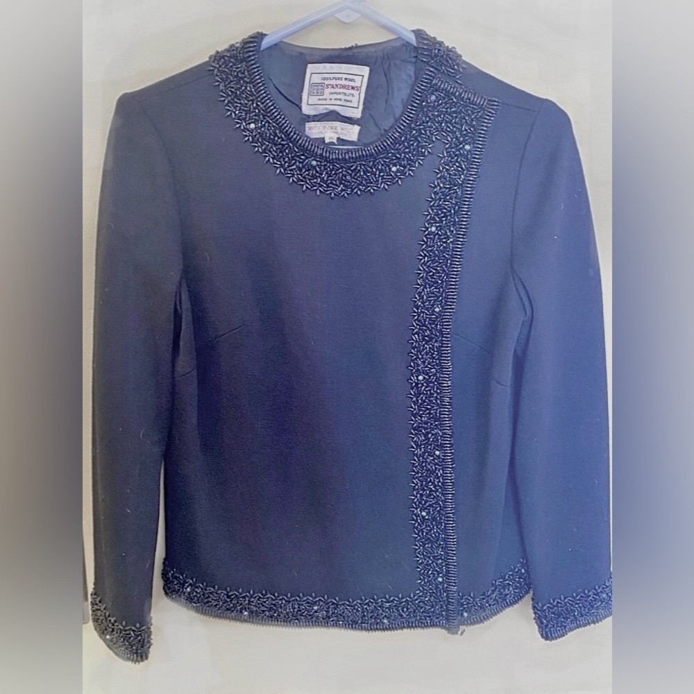 1950 Asymmetrical Wool Sweater Jacket Size 10 Ladies